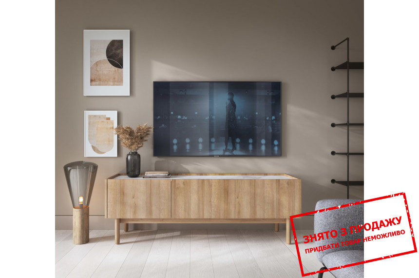 Тумба під ТВ Perfect Home Бохо / Boho RTV144 3-дверна Рів'єра/мармур б'янко