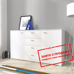Комод ЕУ / EU Perfect Home 150 2-дверний з 4 шухлядами Білий