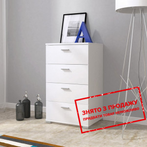 Комод ЕУ / EU Perfect Home 50 з 4 шухлядами Білий