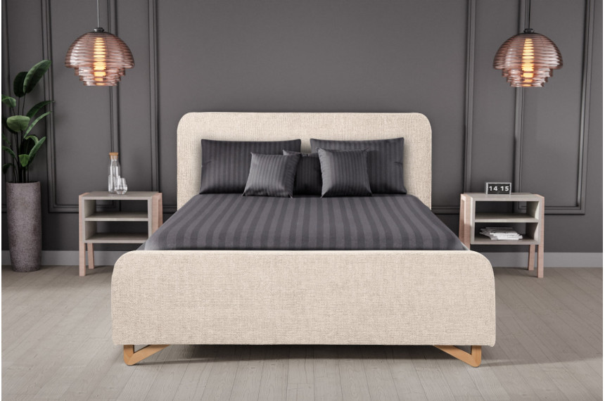 Ліжко (з основою під матрац) Perfect Home Фламінго / Flamingo 160x200 з м'яким ізголів'ям двоспальне