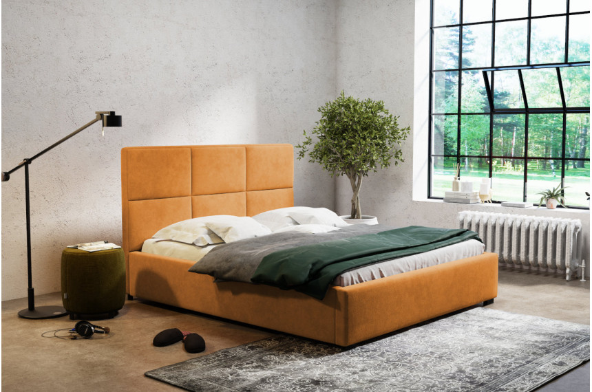 Ліжко (з основою під матрац) Perfect Home Отто / Otto 180x200 з м'яким ізголів'ям двоспальне