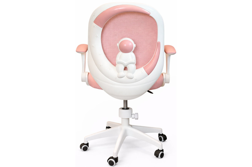 Крісло обертове дитяче з підставкою для ніг PERFECT KIDS ASTRONAUT PINK Perfect Home Україна Рожевий