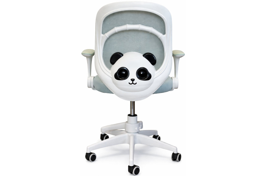 Крісло обертове дитяче з підставкою для ніг PERFECT KIDS PANDA GREEN Perfect Home Україна Зелений