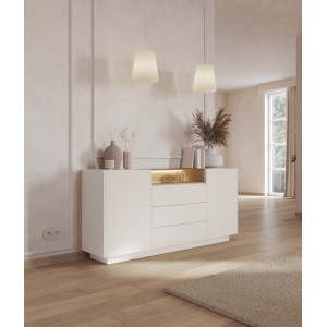 Комод з підсвіткою Perfect Home Хіро / Hiro 2D3S/176 2-дверний з 3 шухлядами Беж/дуб кремона
