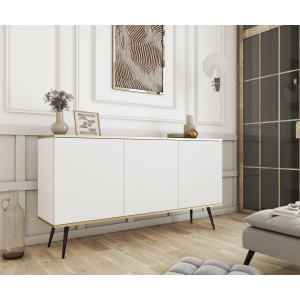 Комод Perfect Home Оро / Oro 3-дверний з чорними н...