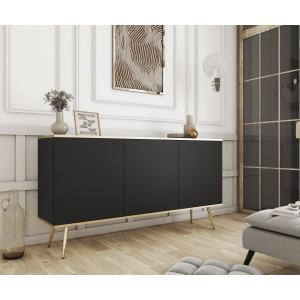 Комод Perfect Home Оро / Oro 3-дверний з золотими ...