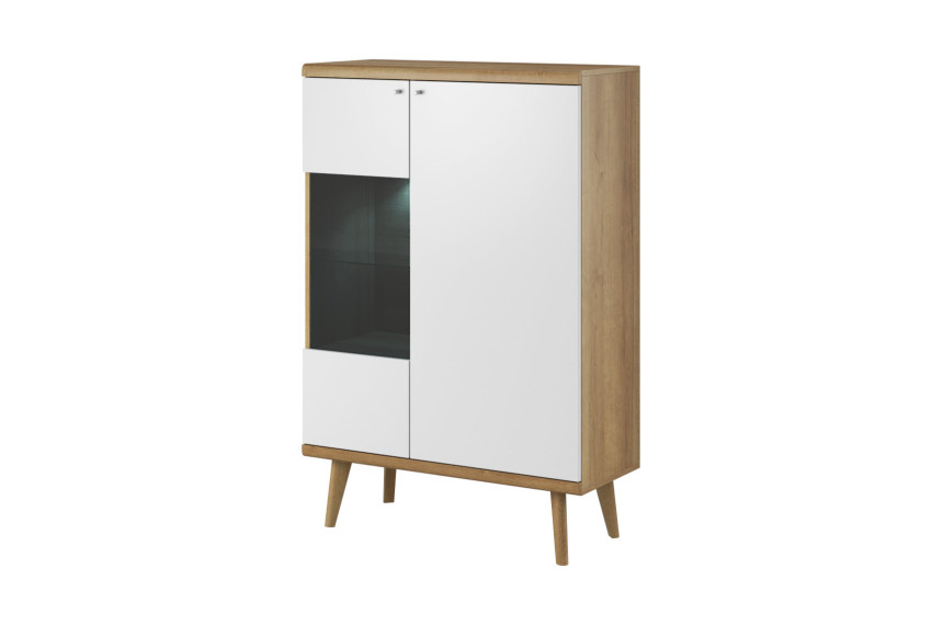 Вітрина низька Perfect Home Прімо / Primo PWT90 2-дверна Дуб рів'єра/білий