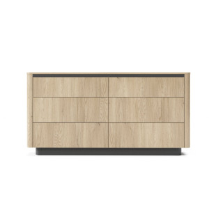 Комод Perfect Home Торро / Torro 6S/163 з 6 шухядами Дуб кремона/чорний